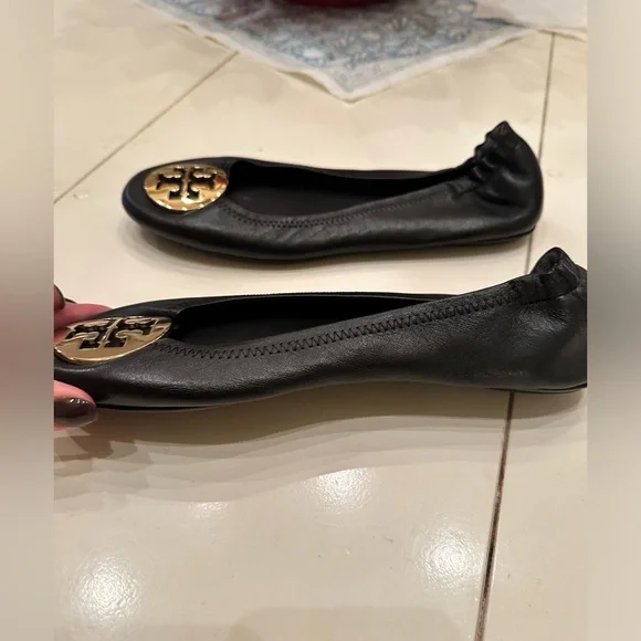 Tory Burch Black Minnie Travel Ballet, Size 8 - Picture 5 of 6